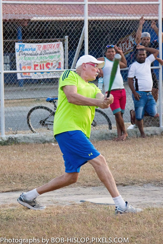 Panama Police vs. community baseball game 
